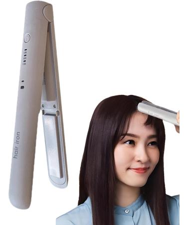 Portable Lavender Hair Straightener - Cordless Flat Iron with Adjustable Temperature for Travel & Short Hair - Buy Online on GoSupps.com