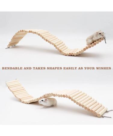 Wooden Rat Ladder Bridge Climbing Toy for Small Animals - Bird, Hamster, Mouse, Sugar Glider - Cage Accessories (23.62x3.14 Inches) - Buy Online on GoSupps.com