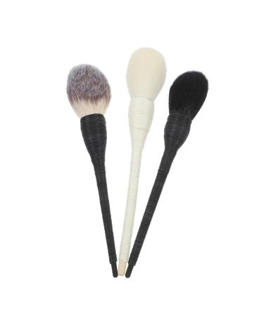 FRCOLOR 3pcs Travel Powder Brush Powder Foundation Brush Makeup Stippling Brush Makeup Brush Tool Powder Large Brush Brush Wool Makeup Tools Cosmetic Brush Wooden Manual Paint