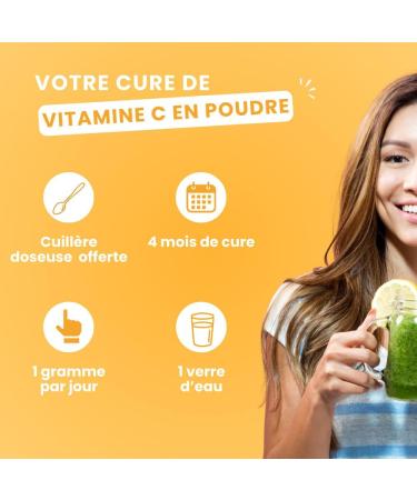 Vitamine C en Poudre Vimee - Acide L-Ascorbique Pur et Naturel Extra Soluble - Compl ment Alimentaire Immunit Energie Stress - 500 G - 500 Jours 500 g (Lot de 1) - Buy Online on GoSupps.com