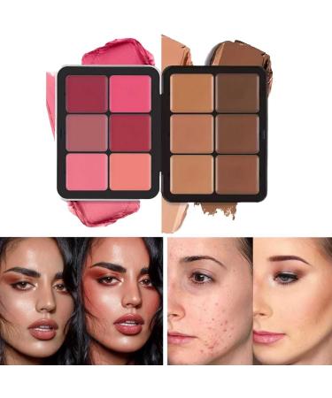 Carla Secret Concealer Palette 12 Colors Carla Secret Cream Blush Palette Carla Secret Makeup Palette LongWearing Full Coverage Makeup for Flawless Skin Long Lasting Waterproof for All Skin Types (02) - Buy Online on GoSupps.com
