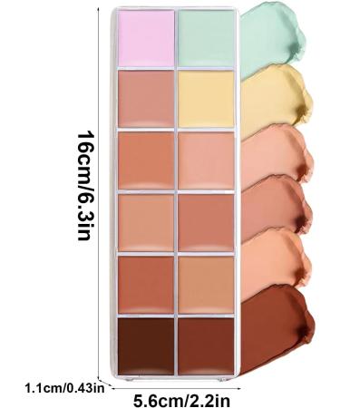 Fogukier Foundation Concealer Palette | 12 Shades Palette with Creamy Texture and Easy Fusion High Coverage Fusionable Creamy Texture for Young Women Girls Family Friends - Buy Online on GoSupps.com