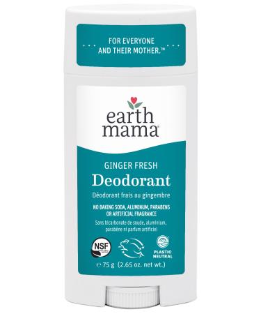 Earth Mama Ginger Fresh Deodorant | Safe for Sensitive Skin Pregnancy and Breastfeeding Contains Organic Ginger and Lime No Baking Soda or Aluminum 2.65-Ounce NEW Ginger Fresh 2.65 Fl Oz (Pack of 1)