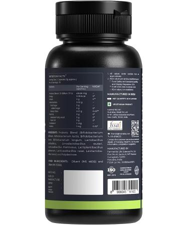 Wellness Pre & Probiotic Digestive Support 50 Billion CFUs Probiotic Supplement for Men and Women - 60 Veg Capsules - Buy Online on GoSupps.com
