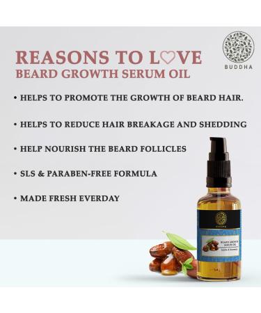 Beard Growth Oil Serum - Ayurvedic Certified - 25ml for Fast Thick Beard Growth - Best Beard Oil & Serum - Buy Online on GoSupps.com