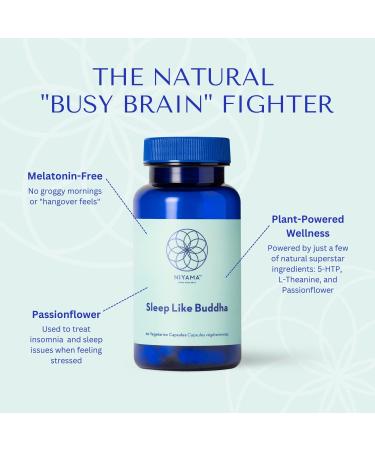 100% Vegan Melatonin Free Sleep Aid NIYAMA Sleep Like Buddha | Non Habit Forming Sleep Supplement | Stress Relief & Promotes Relaxation | Sleep Aids for Adults | Improves Sleep (60 Servings) - Buy Online on GoSupps.com