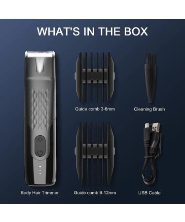 Groin Hair Trimmer for Men - Electric Ball Trimmer with LED Light Waterproof Grooming Kit & Ceramic Blades - Buy Online on GoSupps.com