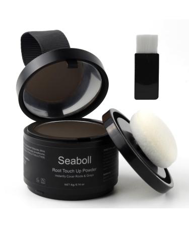 Root Touch Up Powder Instantly Root Cover Up Powder Stain-Proof Hairline Powder for Women & Men Hairline Shadow Powder 0.14 Oz.(B-Dark Brown)