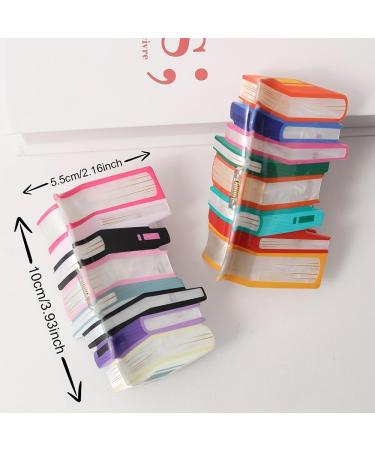 Back To School Hair Clips for Women Funny Book Hair Claw Clips Book Hair Clip for Thin Hair Back To School Hair Clips for Teachers Students Book Lovers Acrylic Hair Claw Clips. (Pink) - Buy Online on GoSupps.com