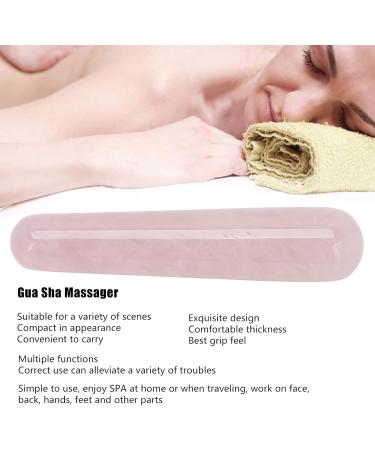 Jade Stone Massage Stick & Rose Quartz Gua Sha Tool | Natural Facial & Body Massage for Pain Relief - Buy Online on GoSupps.com
