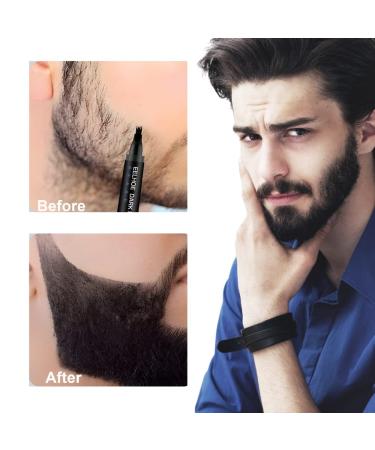 Waterproof ecomlab Kit Filler for Beard - Long Lasting Coverage and Natural Finish - Micro Tip for Precise Application - Includes Bristle Brush - Ideal for Beard, Mustache, and Eyebrows - Barbershop Accessories (Black) - Buy Online on GoSupps.com