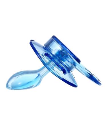 Landofgenie Adult Size Pacifier - Large Shield Gloss Transparent Design - 2 Pack (Blue & Pink) - International Shipping Available - Buy Online on GoSupps.com