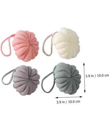 Healeved 4pcs Bath Balls & Flower Mesh Pouf - Exfoliating Body Scrubber & Shower Loofah Sponges for a Luxurious Bath Experience - Buy Online on GoSupps.com