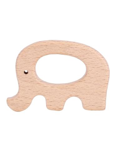 5Pcs Beech Wooden Teething Toy | Elephant Shape | Natural Baby Nursing Accessories - Buy Online on GoSupps.com