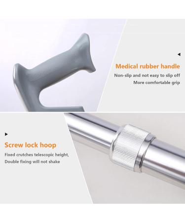 GagalU Button Adjustable Crutches Ergonomic Handles Lightweight Hand-Held Walking Aids for The Elderly Portable Medical Crutches with Adjustable D - Buy Online on GoSupps.com
