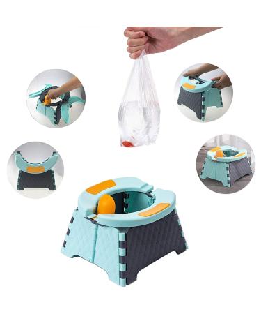 Portable Potty Training Seat for Toddlers | Collapsible Kids Travel Potty - Indoor & Outdoor Baby Seat (Blue) - Buy Online on GoSupps.com