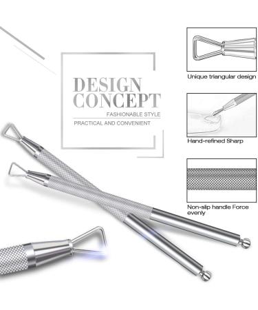 Pretty Diva Stainless Steel Cuticle Pusher Tool - Triangle Peeler Scraper for Gel Polish Removal | Manicure Pedicure Nail Care Tool - Buy Online on GoSupps.com