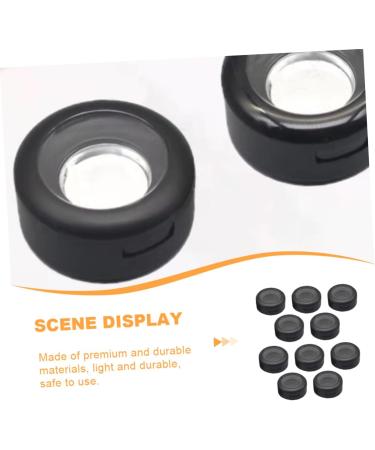 FRCOLOR 10 Sets Boxes Eye Shadow Box Travel Containers for Creams Eye Shade Face Cream Container Portable Eyeshadow Container Empty Eyeshadow Organizer Mini Lotion 3.8X3.8X1.9CM Black 1 - Buy Online on GoSupps.com