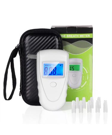 Keto Breath Breathalyzer  High Accuracy Ketone Meter Tracing Diet & Ketosis Status  Ketone Breath Analyzer with 10 Mouthpieces (White-1)