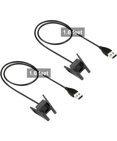 Zacro Fitbit Charge 2 Charger 2Pcs Replacement USB Charger Charging Cable for Fitbit Charge 2 with Cable Cradle Dock Adapter for Fitbit Charge 2(1.6 feet) - Buy Online on GoSupps.com