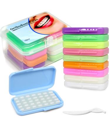 10 Boxes Braces Wax Dental Wax: Orthodontic Wax Strips  Braces Wax for Teeth  Ortho Wax for Braces  Tooth Wax  Mouth Wax  Oral Wax for Braces  Relief Wax for Braces Wearer Aligners Patients