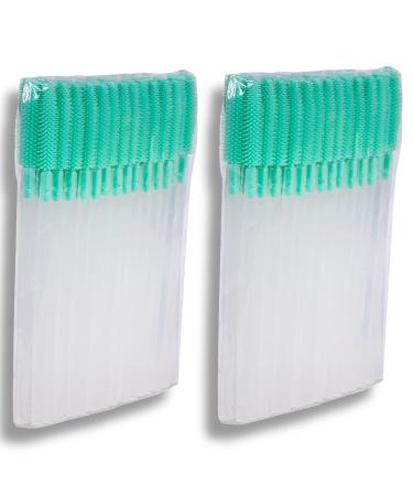 P-Beauty Cosmetic Accessories |Eyelash extension |Silicone eyelash brushes |Brush eyelash |Lash Extension |Green/transparent 50-200 pieces (100 pcs.)