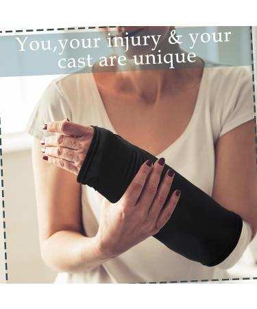 Black Arm Cast Cover - Short Arm Sleeve Protector for Cast Decorations - 8 Pcs, Washable & Removable - 11 Length x 9-11 Circumference - Buy Online on GoSupps.com