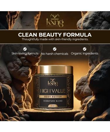 KXNG Cosmetics Shea Body Butter Cream Bundle 2 x 4oz | Organic Body Butter for Men & Women with Shea Cocoa Mango & Coconut Oil | Deep Moisturizing Cream for Dry Skin Hands Feet & All Skin Types - Buy Online on GoSupps.com