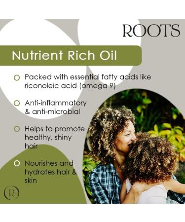 Roots Organic Castor Oil - Vegan, Cruelty-Free, Rich in Essential Fatty Acids | Anti-inflammatory, Skin & Hair Nourishment - Buy Online on GoSupps.com