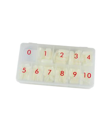 N&BF Classic Nail Tips |NAGELTIP Sorting box 500 pieces |Tip Set Natur |Professional nail extension flexible & versatile |Made in EU |Art nails in 10 various sizes sorting box 500 pieces nature