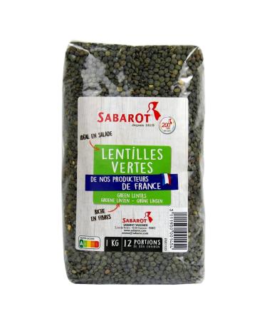 Sabarot Green lentils from France - Bag 1 kg - Sabarot