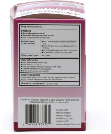 Medique Home Mediproxen (50 x 1) - Child Resistant Packaging, White - Compare to Aleve - Buy Online on GoSupps.com