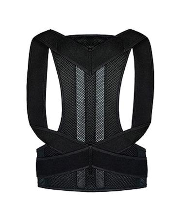 Back Posture Corrector for Women and Men Upgraded Posture Brace with 2 Supportive Bars and Comfy Underarm Pads Pain Relief Lumbar Support Shoulder (Color : Blue Size : Medium) (Blue XXXX (Black XXX Black XXXXX