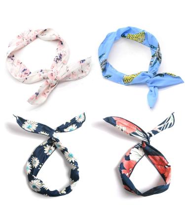 LZYMSZ 12PCS Twist Bow Wired Headbands - Vintage Floral Hairband Set for Women & Girls - Buy Online on GoSupps.com