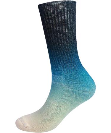 EnerWear Women's Merino Wool Hiking Crew Socks - 4 Pack, Size 9-11, Gradient Mix Color - Buy Online on GoSupps.com