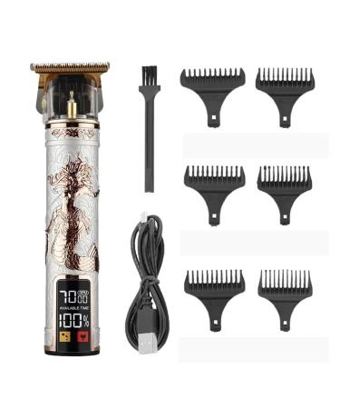 Hairdresser LCD Electric Scissors USB Charging Electric Scissors Retro Oil Head Carving Hairdresser Manufacturer Wholesale Care(Medusa D)