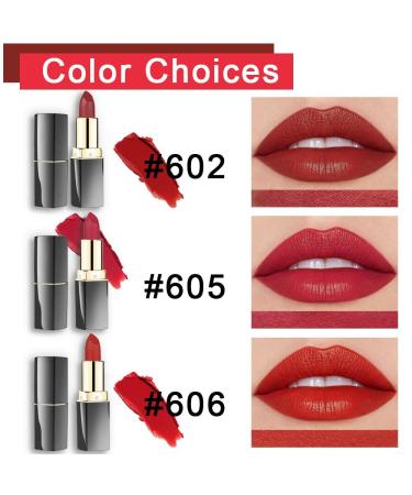 3Pcs Dark Light Bright Red Matte Lipstick Set for Women - Long Lasting Smudge Proof Lipsticks - Ruby Red Lip Stain Makeup Kit - Buy Online on GoSupps.com