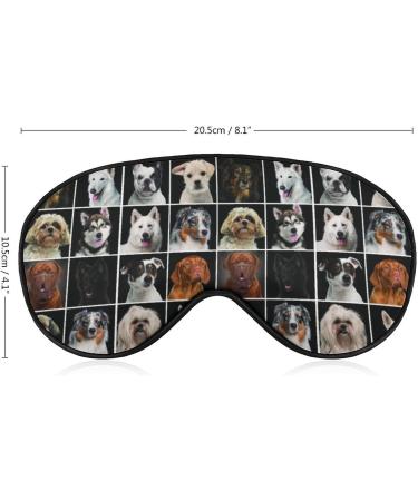 Portrait of Dogs Sleep Mask for Women | Adjustable Eye Shades with Elastic Strap - Perfect for Travel & Relaxation - Buy Online on GoSupps.com