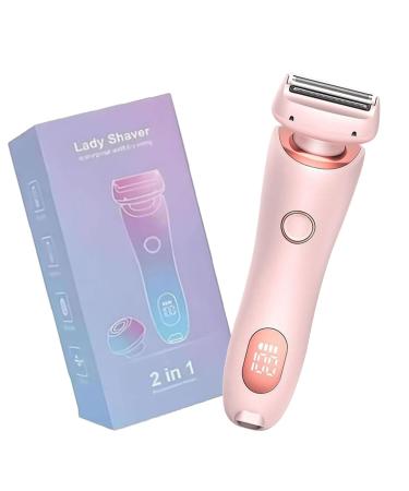 Dusk Razor for Women Dusk Electric Shaver Razors for Women for Legs Underarm Face Pubic Hairs Painless Ipx7 Waterproof Wet Dry Use Rechargeable (Pink)