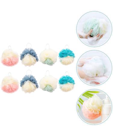 8pcs Color Matching Bath Balls & Loofah Sponges for Women - Soft Scrubber Puff for Luxurious Bathing Experience - Buy Online on GoSupps.com