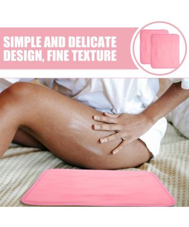 FRCOLOR 2pcs Reusable Castor Oil Compress Cloths - Soothing Absorbent Flannel for Abdomen & Joints - Relaxing Relief (Pink - Buy Online on GoSupps.com