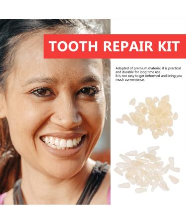 Healifty Dental Temporary Crown Veneers - 200pcs Tooth Filling Thermal Beads Kit for Missing/Broken Tooth Repair - Fake Teeth Replacement in White - Buy Online on GoSupps.com