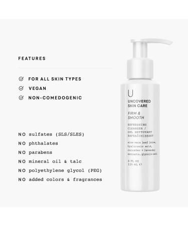 Uncovered Firm & Smooth Refreshing Facial Cleanser - Gentle Hydrating & International Shipping Available - Buy Online on GoSupps.com