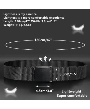 Ginwee 5 Pack Nylon Military Tactical Web Belts - Durable Outdoor Belt with Plastic Buckle - Buy Online on GoSupps.com