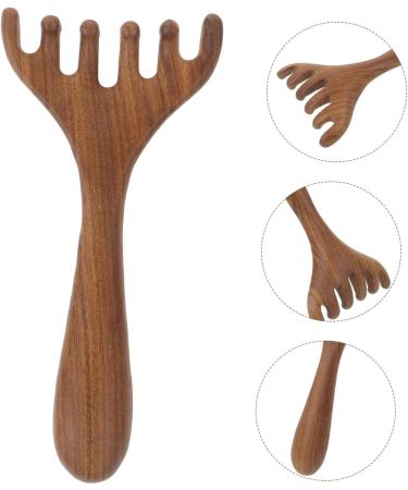 BCOATH Wooden Massage Comb - 5-Tine Body Massager for Easy Relaxation | Creative Wooden Tool for Relaxation & Scraping - Buy Online on GoSupps.com