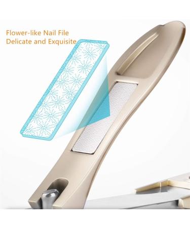Stainless Steel Nail Cutter with Catcher Function Fingernail&Toenail Clippers for Men and Women Kids and Seniors (Gold) - Buy Online on GoSupps.com