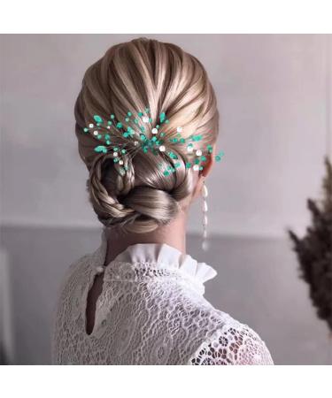 ISLHJDD Bridal Diamante Emerald Green Green Hair Accessories Bridesmaid Hair Accessories Wedding Hair Accessories Vine Crystals Hair Ornament Hair Vines Decorative Hair Accessories for Brides Girls - Buy Online on GoSupps.com