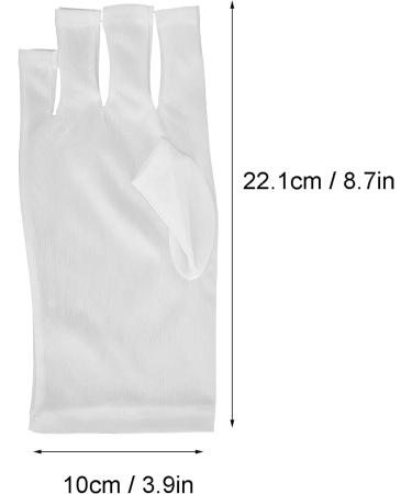 LED Nail Art Curing Lamp Anti UV Glove Skin Care Glove for Nail Dryers Beauty Personal Care Protection Nail Art Gloves Accessories Tool 1 Pair(White) - Buy Online on GoSupps.com
