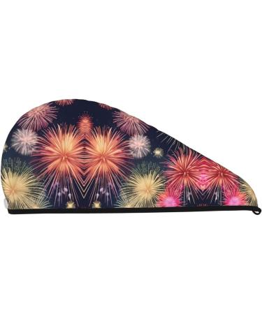Firework Coral Velvet Dry Hair Cap | Ideal for Home Travel Pool Parties and Baths | Fast International Shipping - Buy Online on GoSupps.com