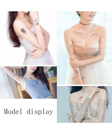 Floral Animal Temporary Tattoo Sticker Set - 60 Sheets, Fake Tattoos for Adults & Kids, Butterfly Swallow Design, Arm, Neck, Finger Decor - Buy Online on GoSupps.com